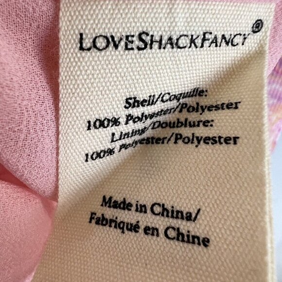 NWT LoveShackFancy Nanita Pink Long Sleeve Cutout Mini Dress $495 - Picture 13 of 14